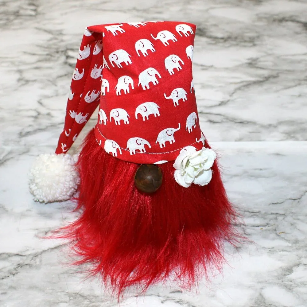 HAND CRAFTED Gnome Red Elephant Delta Sigma Theta Air Freshener Cover Decor